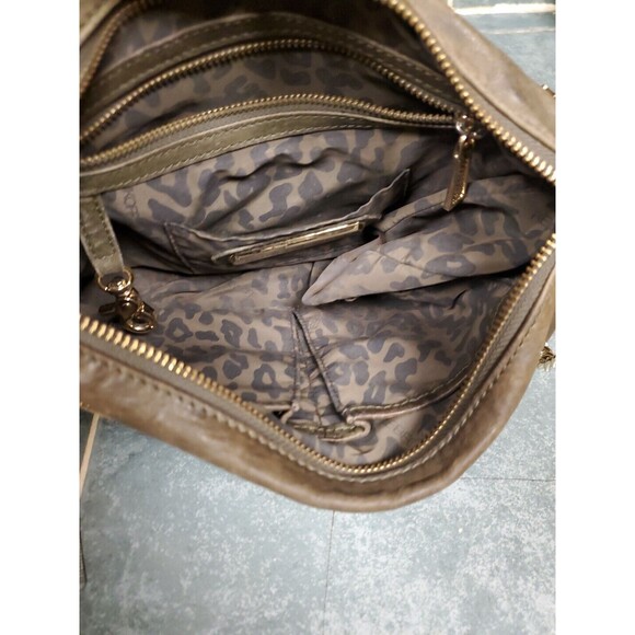 Rebecca Minkoff Crossbody Brown Bag Purse 3 Gold Zippers Detachable Chain Strap - Picture 6 of 8